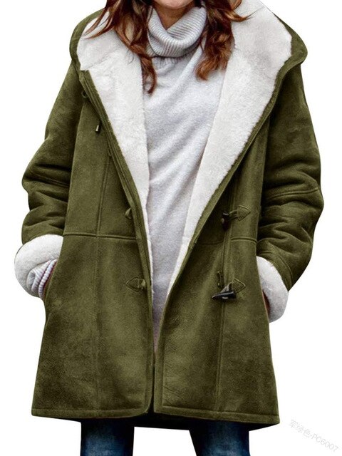 Hooded Coat with Toggle Closures