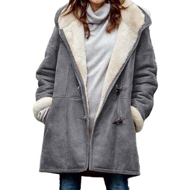 Hooded Coat with Toggle Closures