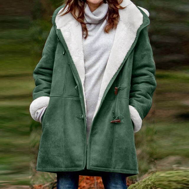 Hooded Coat with Toggle Closures