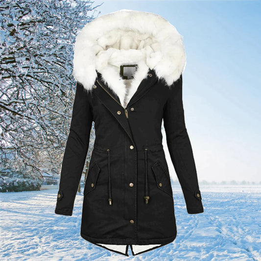 Lauren Oversized Parka with Hood and Fur Lining